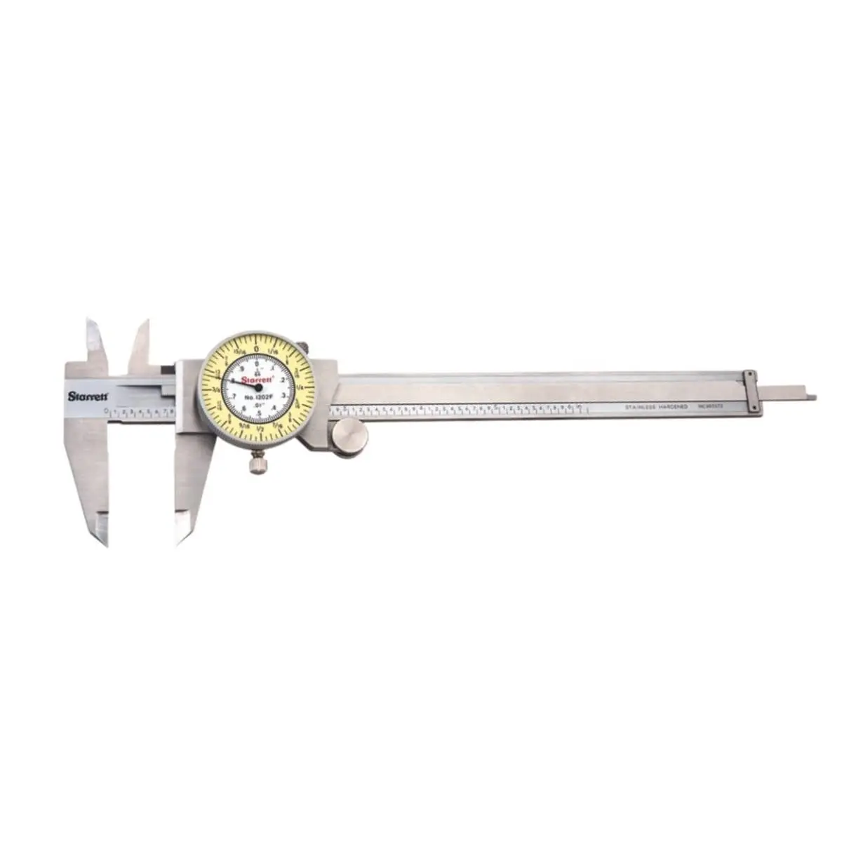 120 Series Fractional Dial Calipers for Accurate Measurement with Fitted Plastic Case - White Face, 0-6