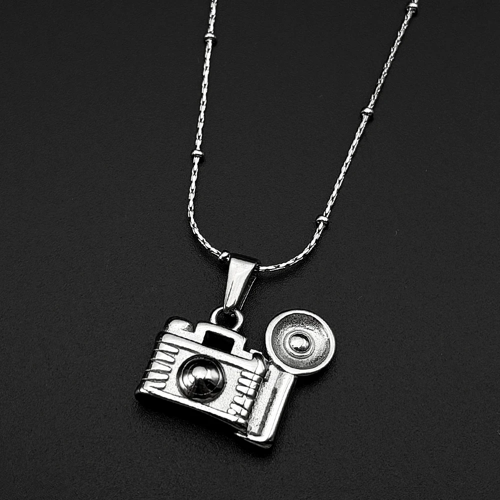 레트로 플래시 카메라 펜던트 목걸이 스테인레스 스틸 골 - Vintage Fashion Photographers 리뷰 및 가격