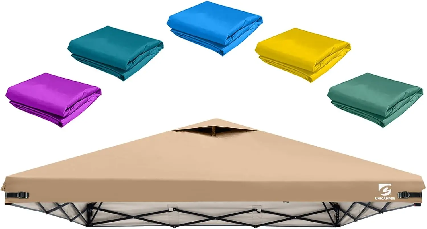 

10x10 Pop Up Canopy Replacement Top Cover with Air Vent for Straight Leg Canopy Tent, Waterproof for Outdoor Garden Patio Cam