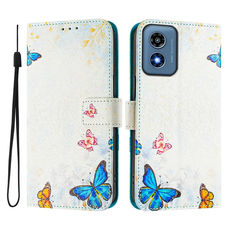 حافظة جلدية بتصميم زهرة ريترو لهاتف موتورولا موتو جي بلاي 2026 موتو جي 5 جرام 2025 2024 كوكه غطاء مغناطيسي قابل للطي أكياس الهاتف #4