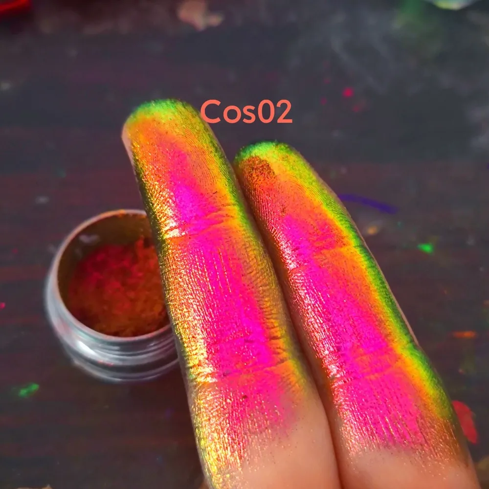 Glanzende Oogschaduw Oneindige Chroom Laser Oogschaduw Mini Ultra Fijne Kleurrijke Regenboog Oogschaduw Poeder 0.2G Glitter