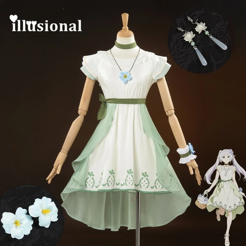 

Иллюзионное аниме Frieren: Beyond Journey's End Frieren Dress Косплей Костюм Костюмы на Хэллоуин