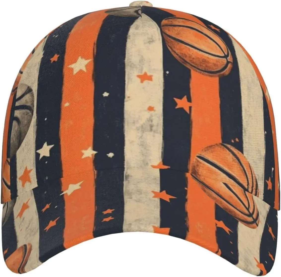 Vintage Basketball Striped Star Baseball Hats Men Women Adjustable Caps for Running Workouts and Outdoor Activities All Seasons