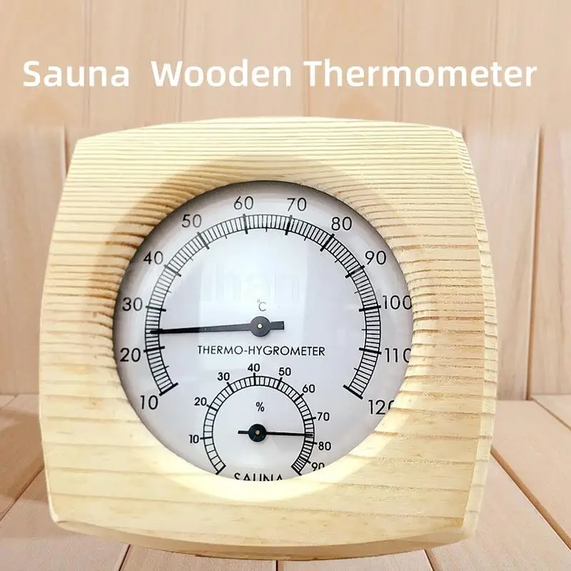 

Цифровой измерительный прибор для сауны ChuHan, измерительный прибор для сауны из сосновой древесины, термометр, гигрометр, премиальные деревянные аксессуары для сауны