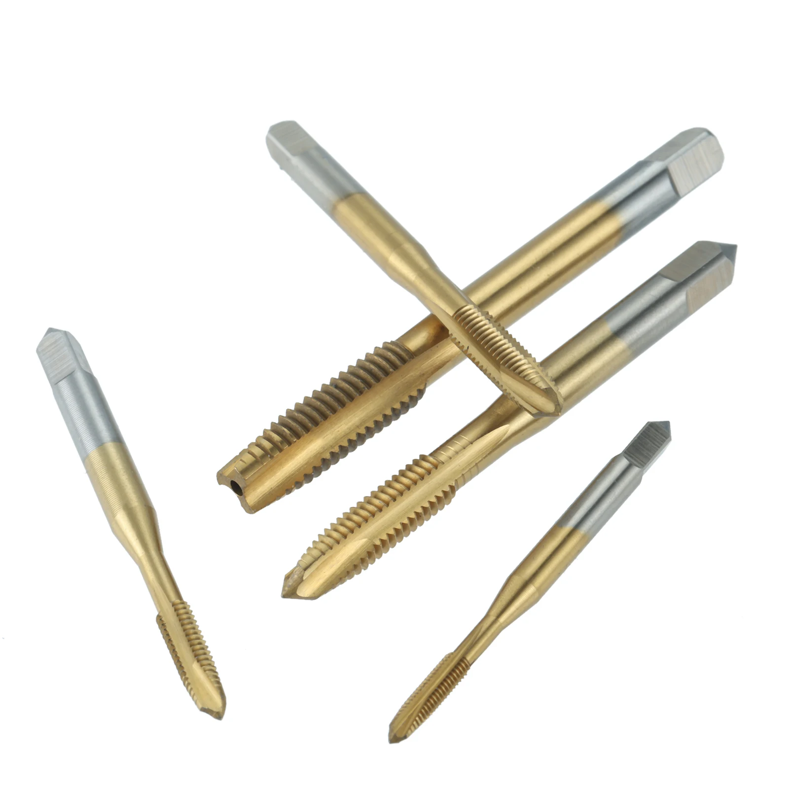 5pcs Spiral Point Tap Set M3 M4 M5 M6 M8 High-speed Steel Metric Screw Thread Taps Bits for Metal Plate Wrench Drill CNC Milling