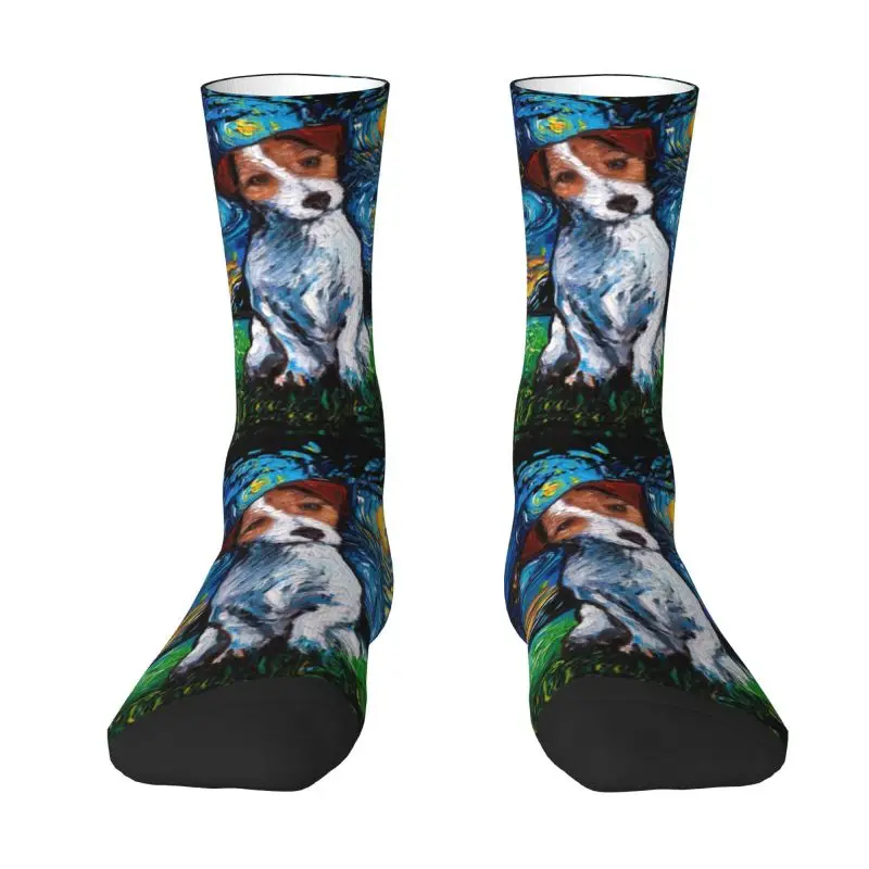 Jack Russell Terrier Puppy Men Women Crew Socks Unisex Funny Pet Animal Cute Spring Summer Autumn Winter Dress Socks