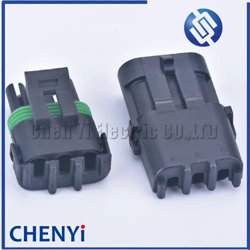 Imagen 2 del producto 2 juegos de 3 pines serie 2,5 enchufe hembra y macho Haltech MAP TPS conector de cable automotriz impermeable para GM 12015793 12010717