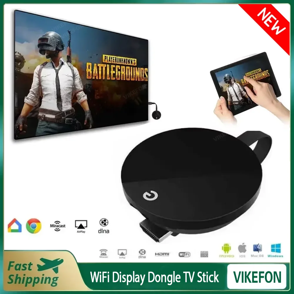 Chromecast Google Wireless WiFi mirascreen HDMI-متوافق مع HD Display Dongle Media Streaming Video TV المنزل الذكي لنظام ios/Android