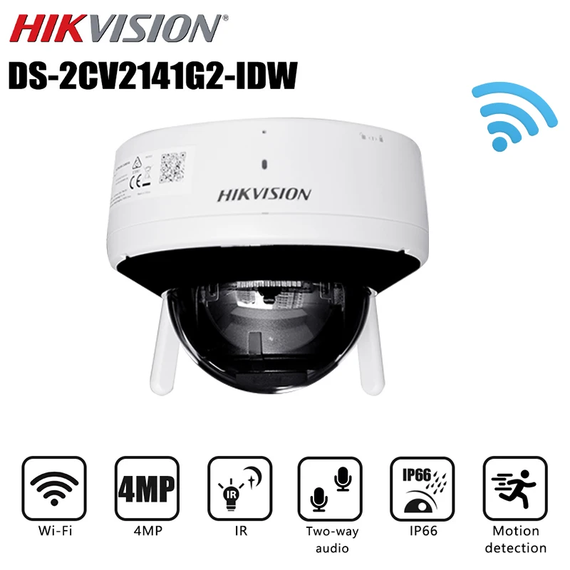 

Hikvision DS-2CV2141G2-IDW 4MP IP Camera Support IR30M Motion detection two-way Talk built SD solt IP66 Wifi surveillance camera