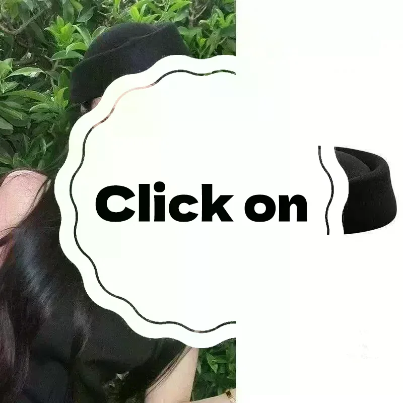 Beret Hat Caps Airline Stewardess Flight Attendant Vintage Hat Black Flat Top Hat Hair Clip Hair Accessories