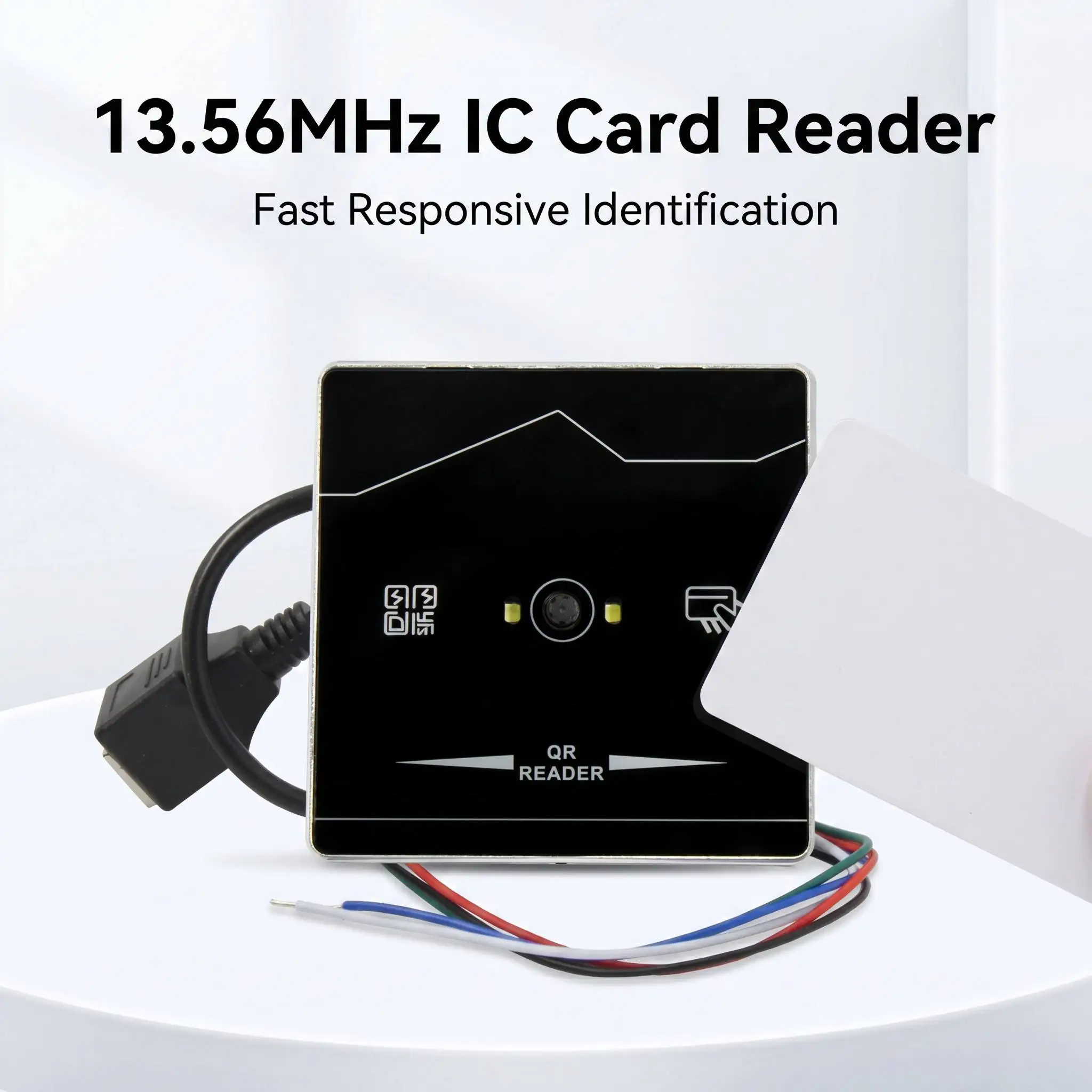 TCP/IP/HTTP RJ45 Network QR Code Reader 13.56Mhz IC QR Code Scanner Support SDK API Secondary Development and Relay Output