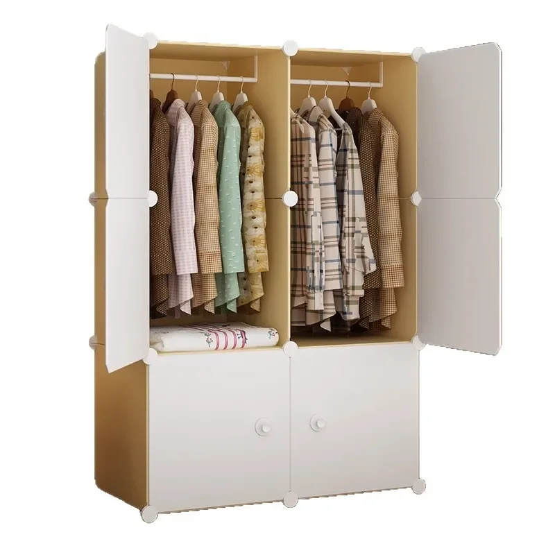 

Wardrobe Simple Household Bedroom Assembly Children's Rental Room Dormitory Small Wardrobe Strong and Durable Baby Stor