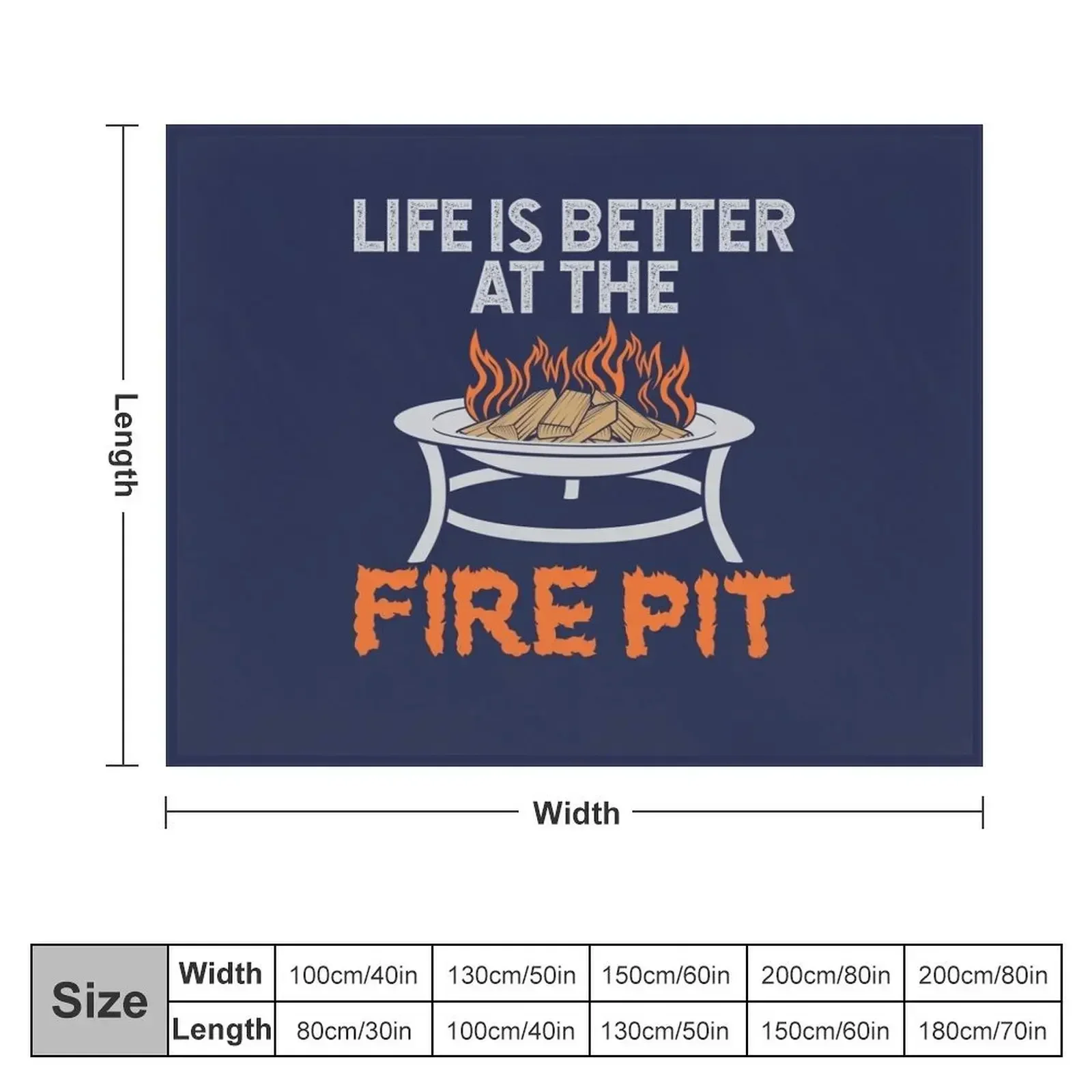 Life Is Better At The Fire Pit Throw Blanket bed plaid warm for winter Shaggy warm winter Blankets