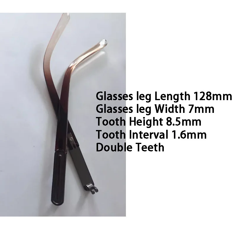 

1 Pair Glasses Legs Double Teeth Width 7mm Tooth Interval 1.6 Sunglasses Myopia Mirror Fracture Repair Maintenance Accessories