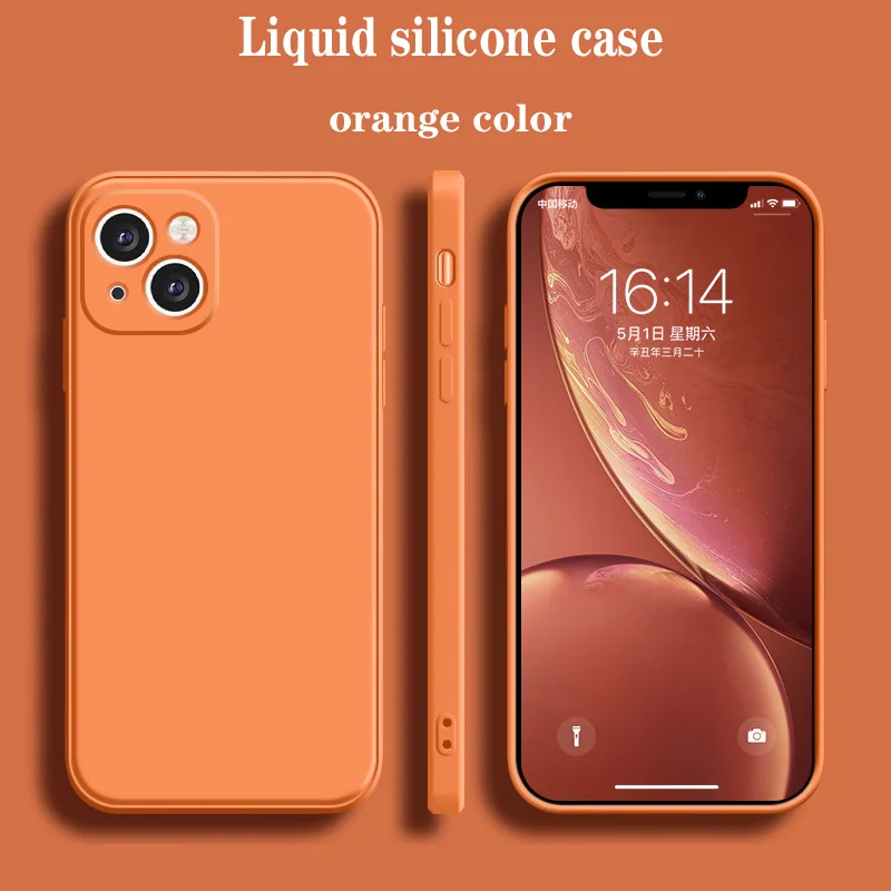 Flüssiges Silikon bunte Luxus-Handy hülle für iPhone 13 12 Mini 11 14 Pro Hülle 7 8 14 plus se 2020 x xs max xr weiche Rückseite – Detail 1