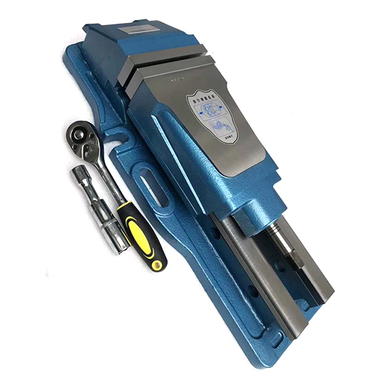 6 Inch 15.2cm Precision Internal Hydraulic Flat Vise 8X Force Boost Hydraulic Machine Vise for CNC Machining Center