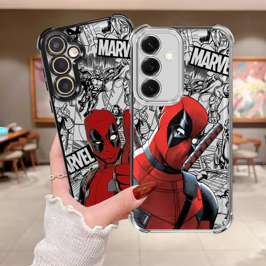 Phone Cover Case for Samsung Galaxy A24 A35 A36 A33 A26 A25 A16 A52 A17 A21s A15 A13 Marvel Deadpool 