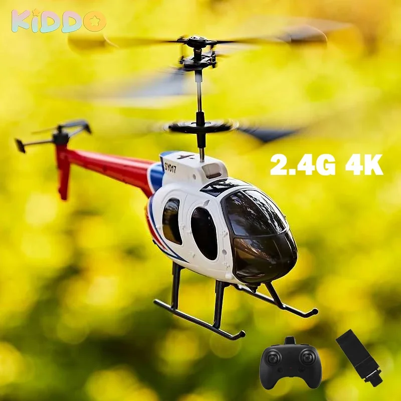 

RC Helicopter Military 4CH LED Lights 4K Camera 2.4G Altitude Hold Remote Control Helicopter For Adults Birthday Gifts Toys