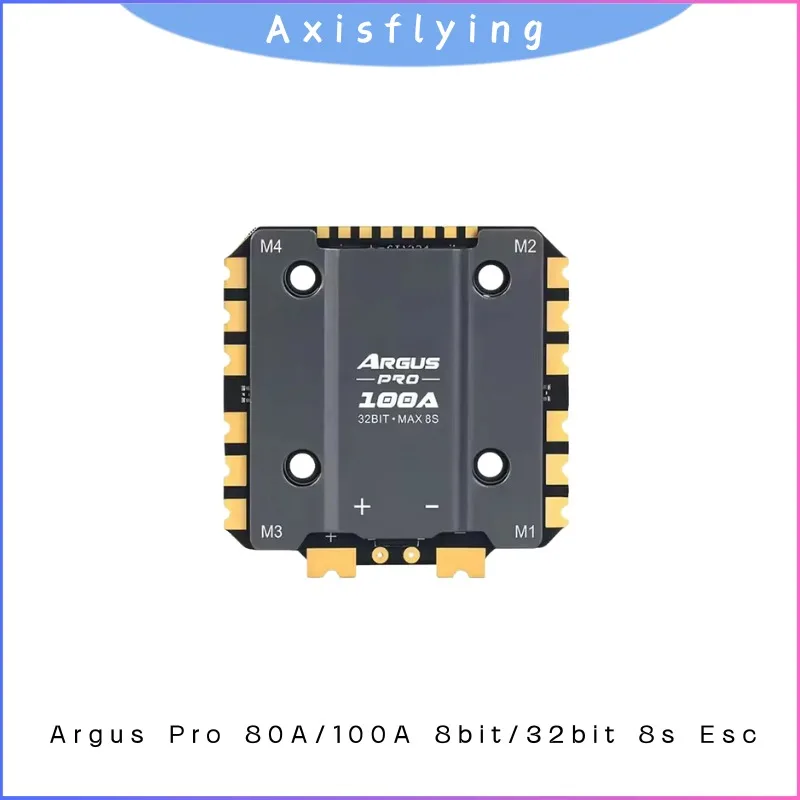 

Axisflying Argus Pro 80A 100A ESC, 32-битный регулятор скорости 8S для 13-дюймовых дронов FPV, 8-битный совместимый радиоуправляемый самолет