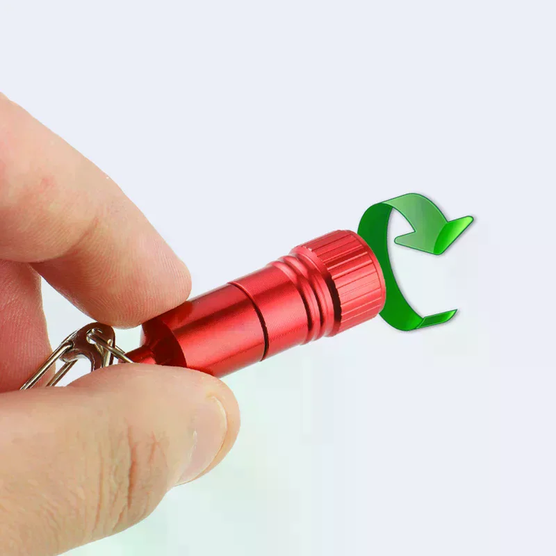 Essential Outdoor Mini LED Flashlight Keychain; Suitable for Hiking and Camping