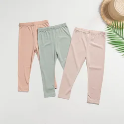 Baby Girl Spring Autumn Bottom Pants Solid Color Casual Pants Skin-friendly Soft and Comfortable for Kids Daily Wear