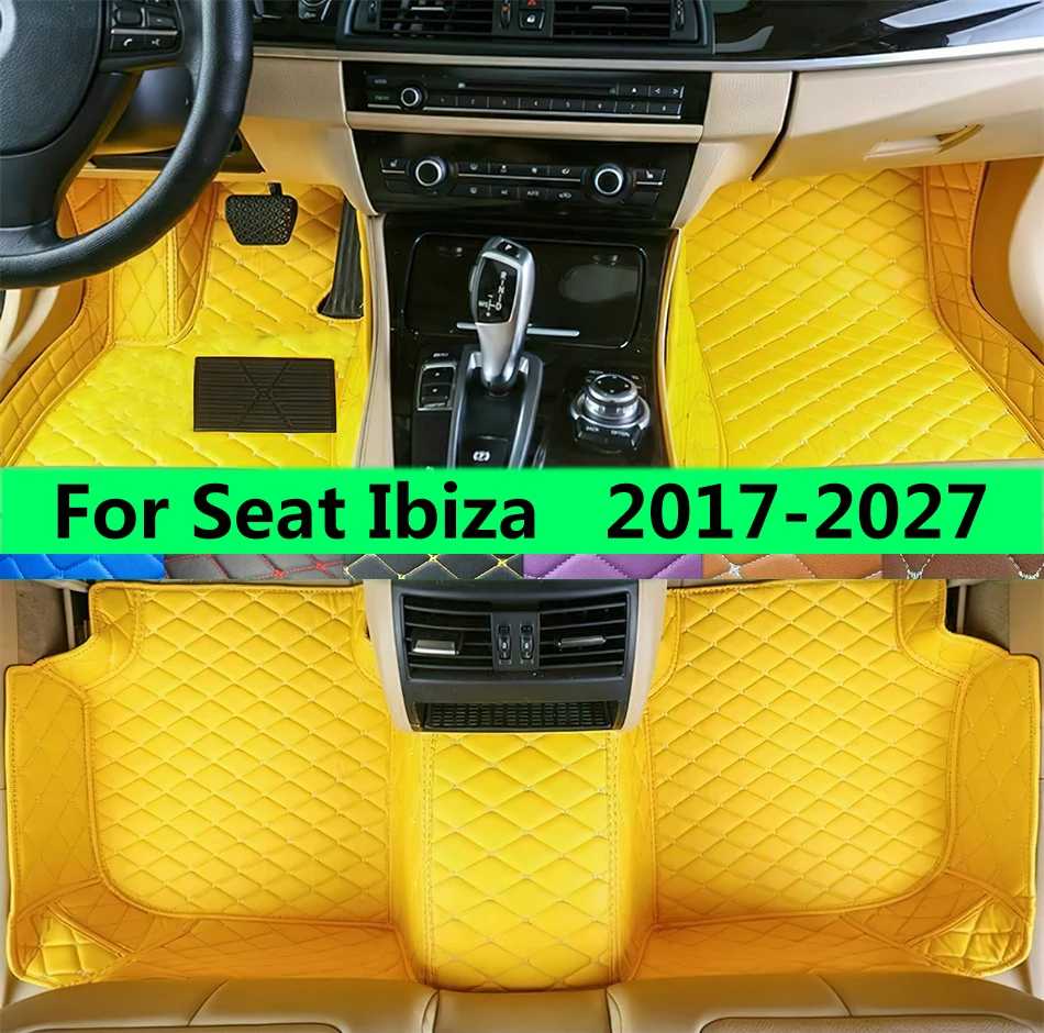 

Автомобильные коврики подходят для SEAT Ibiza Mk5 6F KJ1 2017 2018 2019 2020 2021 2022 2023 2024 2025 2026 2027 Автоматические кожаные подушечки для ног Коврики