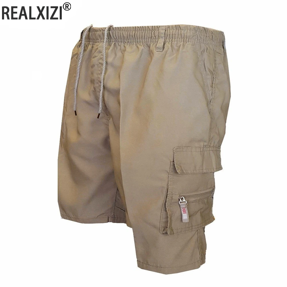 Summer Casual Work Shorts for Men Army Military Multi-pocket Camouflage Cargo Shorts Male Loose Casual Short Pants