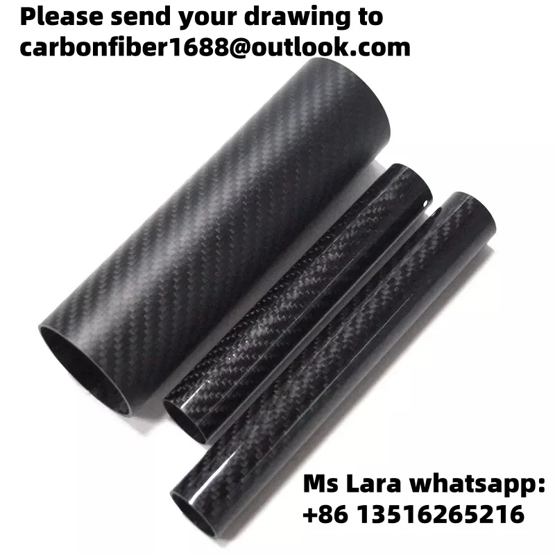 Customized Carbon Fiber Cutting Processing Square Tube Pipe Duct CNC Milling Machining Board Arm