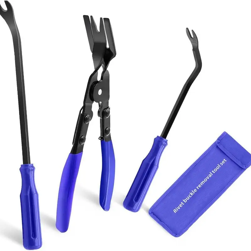 

Durable Fastener Removal Tools - 3Pcs Auto Trim Pry Kit and Car Door Panel Clip Pliers