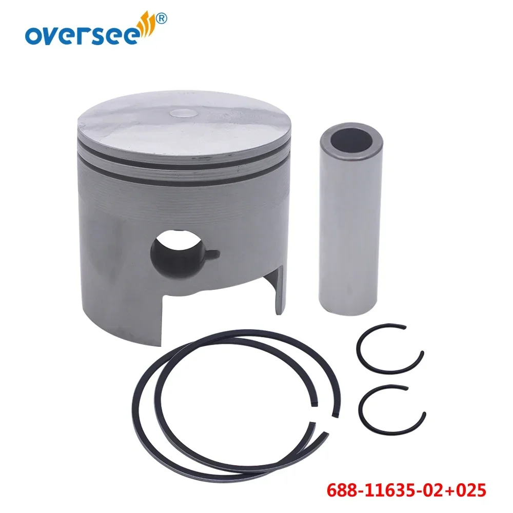 688-11635 Piston Kit And 688-11604 Piston Ring +025 For Yamaha Outboard Parts 2T 75HP 85HP 90HP Parsun T85 Oversize