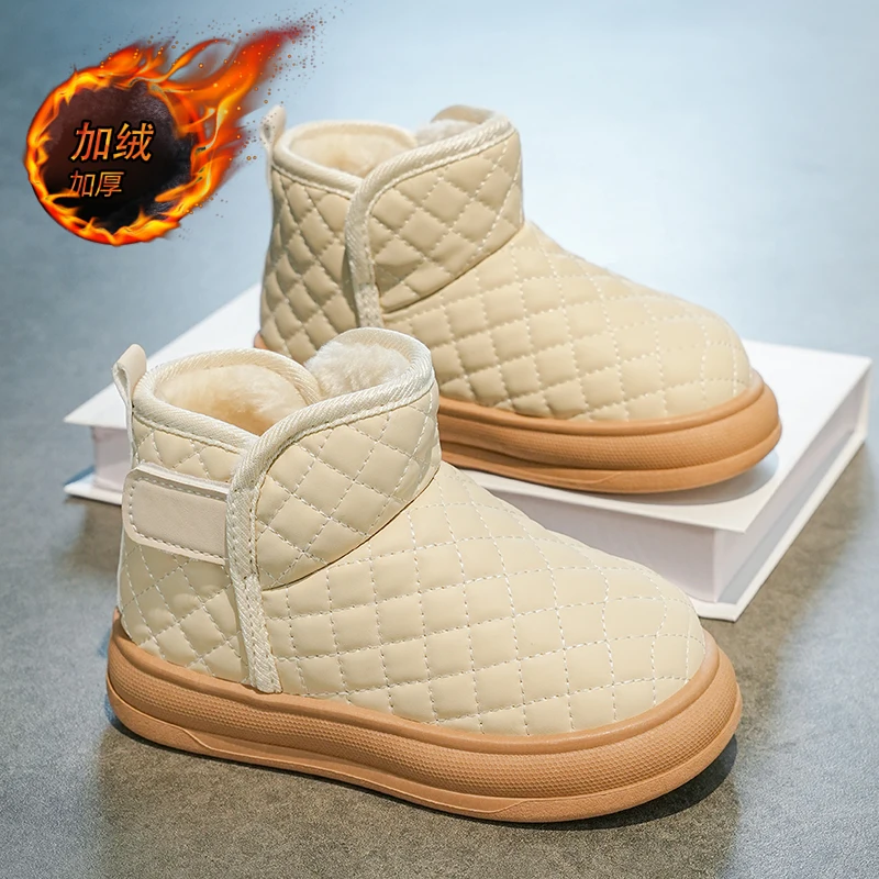 

Новое поступление, плюшевые непромокаемые ботинки для девочек и мальчиков, модные кроссовки, удобные теплые детские зимние сапоги, высокие туфли принцессы для маленьких детей