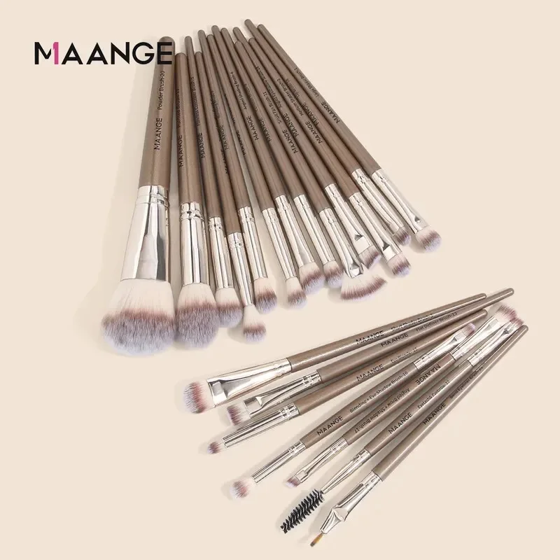 

Maange, 20 шт./компл., кисти для макияжа, профессиональная основа для макияжа, тени для век, наборы кистей для пудры, косметические инструменты для красоты для женщин