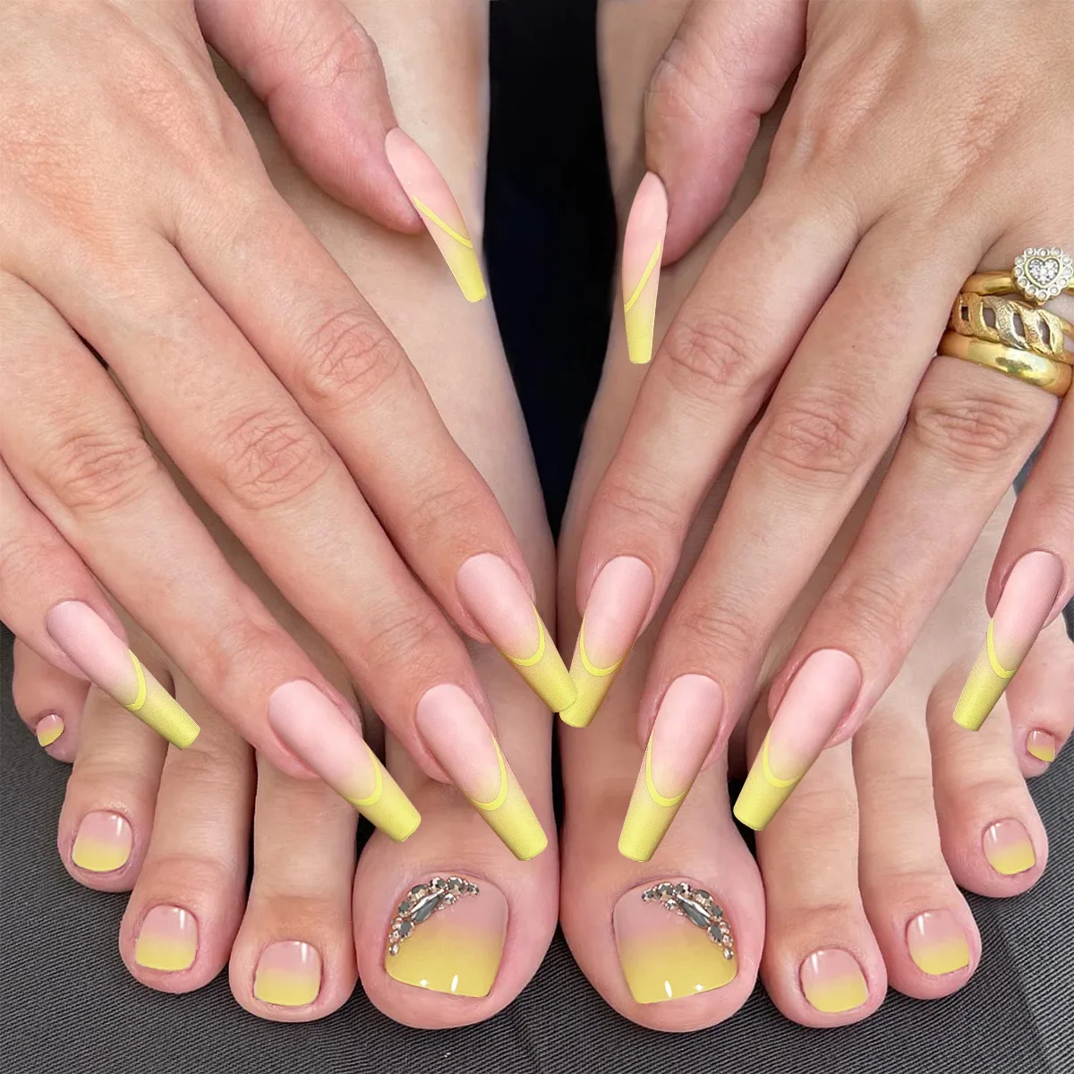 

48 Pcs Press On Nails & Press On Toenails Set