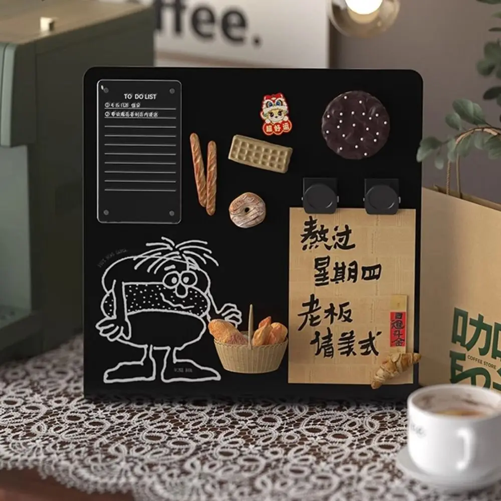 New High Quality Metal Magnetic Blackboard DIY Design Vertical Desktop Message Board Badge Notes Storage Storage Display Board