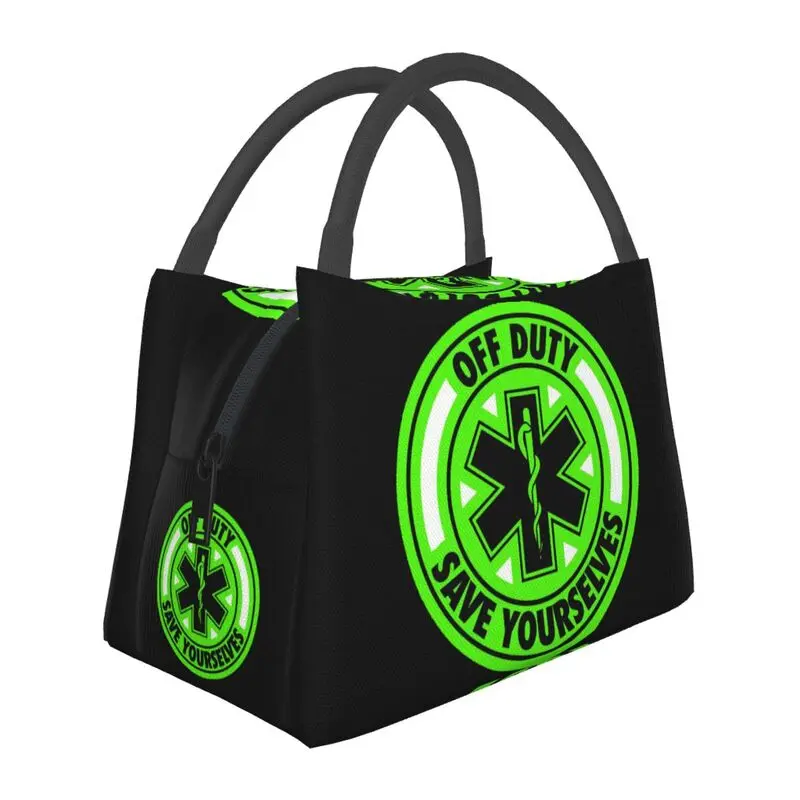 

Emt Star Of Life Фельдшер Доктор Скорая помощь Изолированные сумки для обеда для женщин Многоразовый холодильник Термальный ящик для бенто Больничный офис