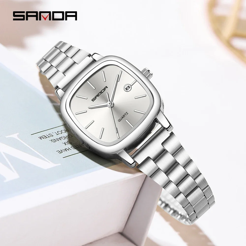 Sanda 2026 Couple Quartz Watch Men's and Women's Square Watch 3ATM