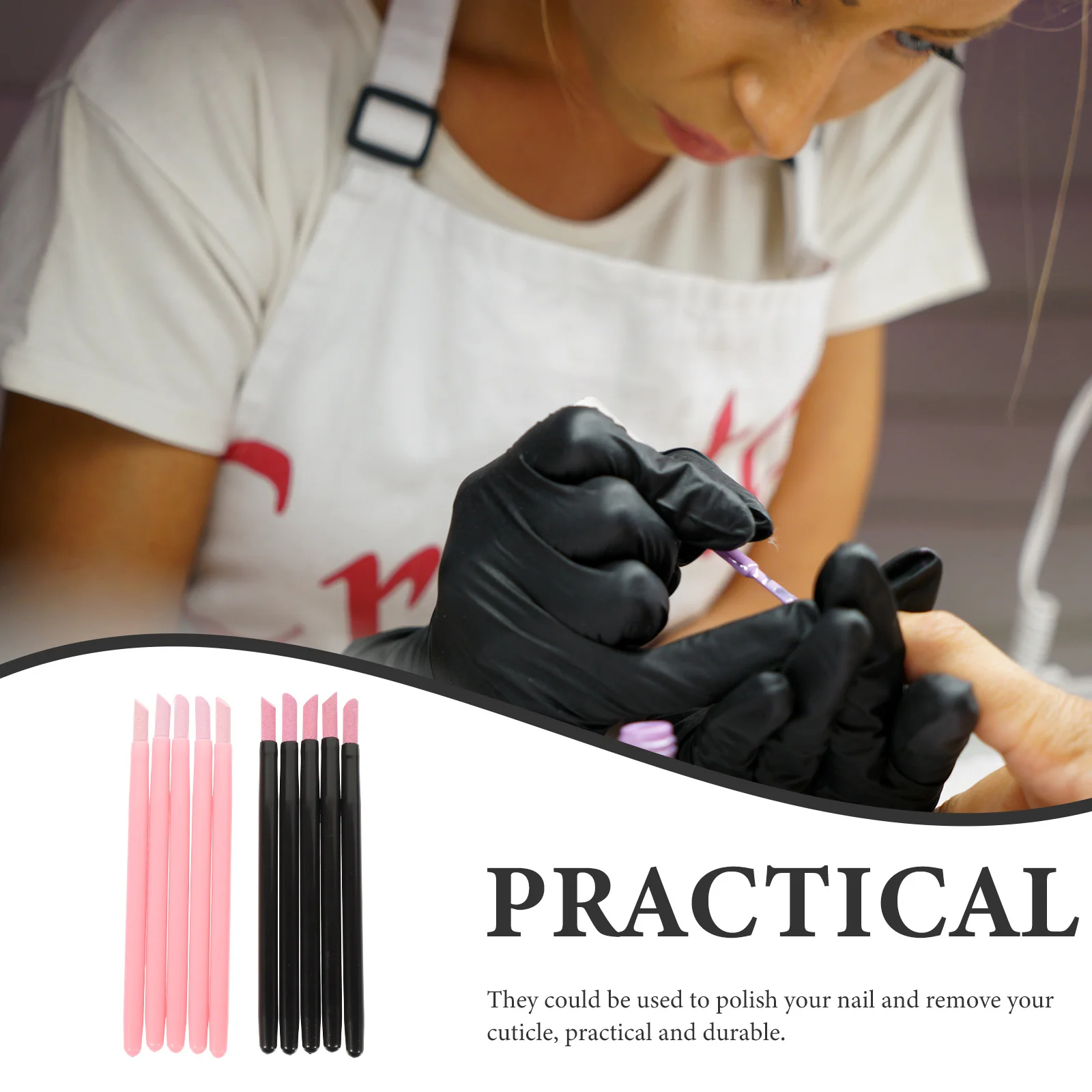 2 conjuntos de caneta vara cerâmica de uma cabeça removedor de cutícula do prego trimmer arquivo para unhas falsas naturais pele morta remover moagem polimento