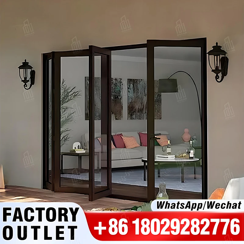 DOORWIN Oscaracso AS2047 Standard Internal External aluminium Bi Fold folding Folded Balcony Patio door Wholesale Entry door