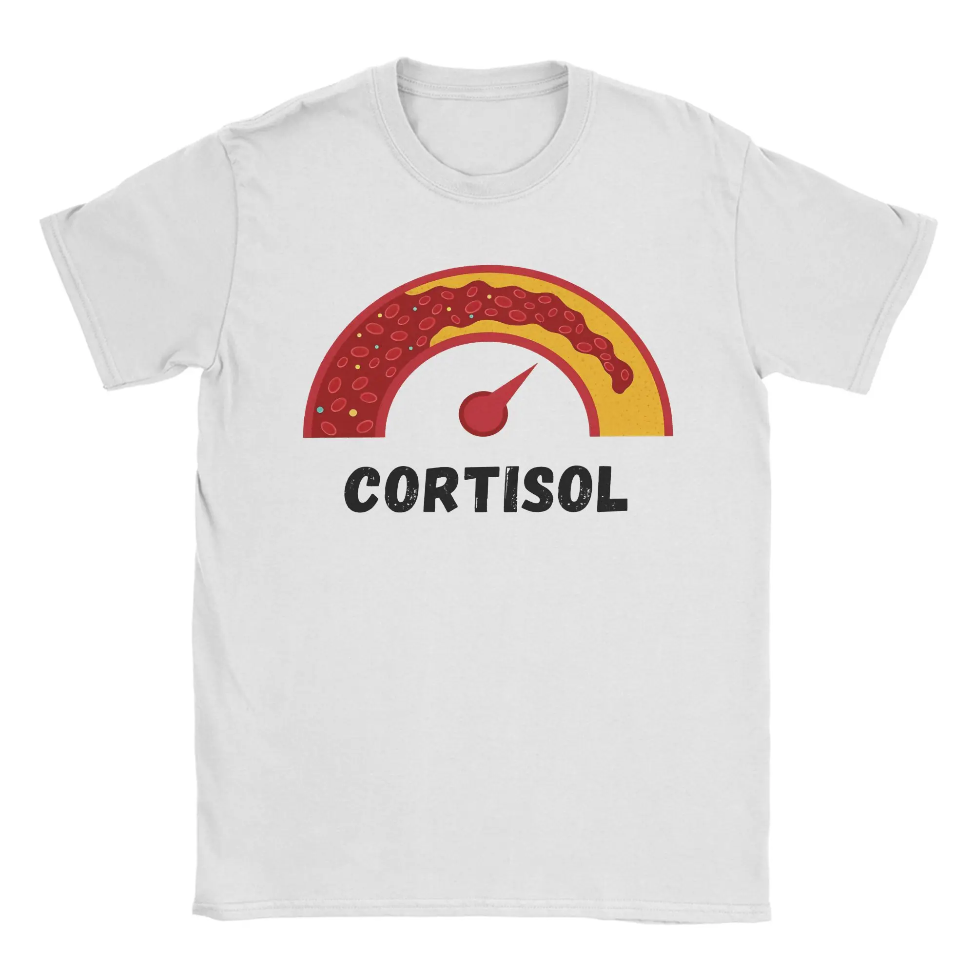 Harajuku T-Shirt Beach Funny Low Cortisol Levels Meme Novelty T-Shirts Cotton Tshirt Man Y2K Basic Pattern Short Sleeve Clothes