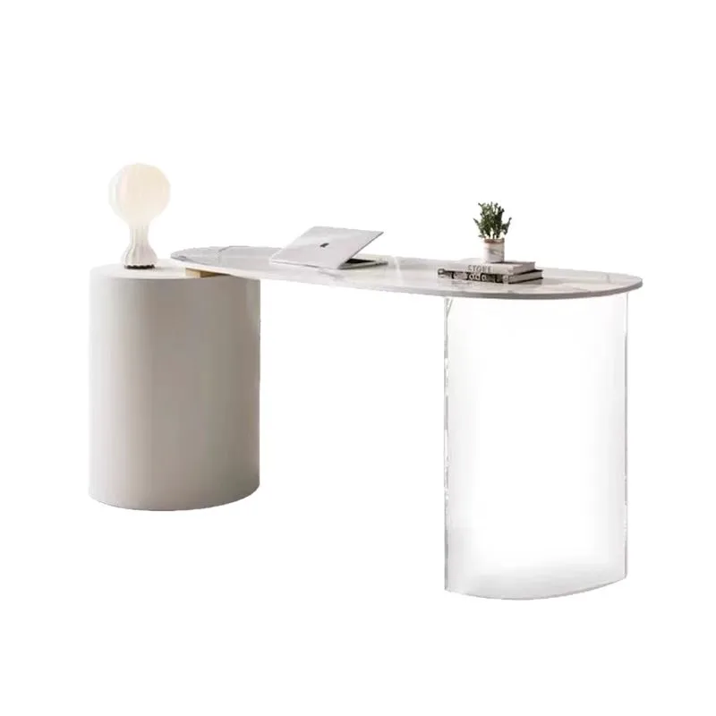 Modern Slate Acrylic Suspended Desk Modern Home Small Unit Study Office