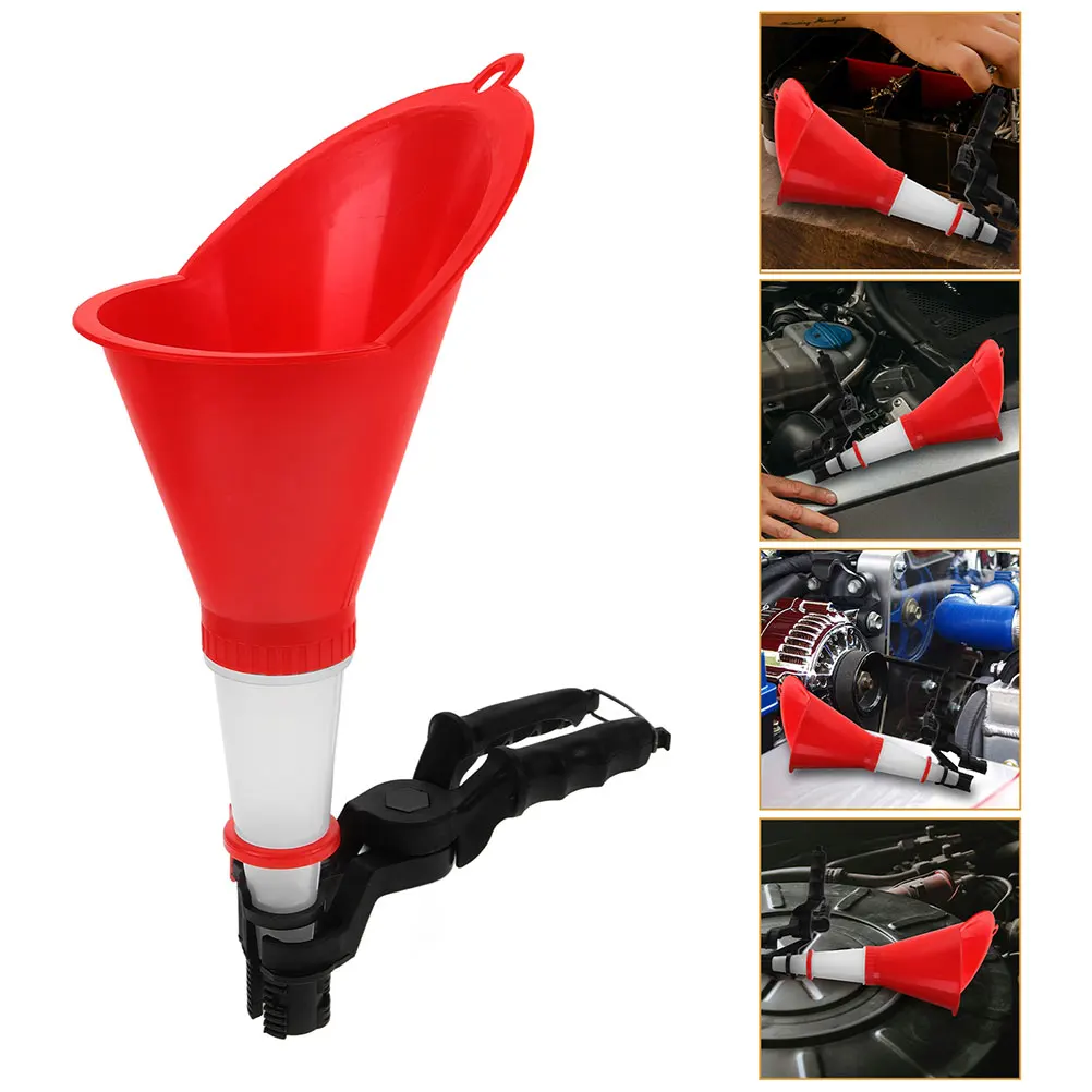 

Universal Set Adjustable Spill Proof Engine Oil Filling Wide Mouth Fuel Funnel For Cars Motorcycles Oil Change Tool Fuel Funnels