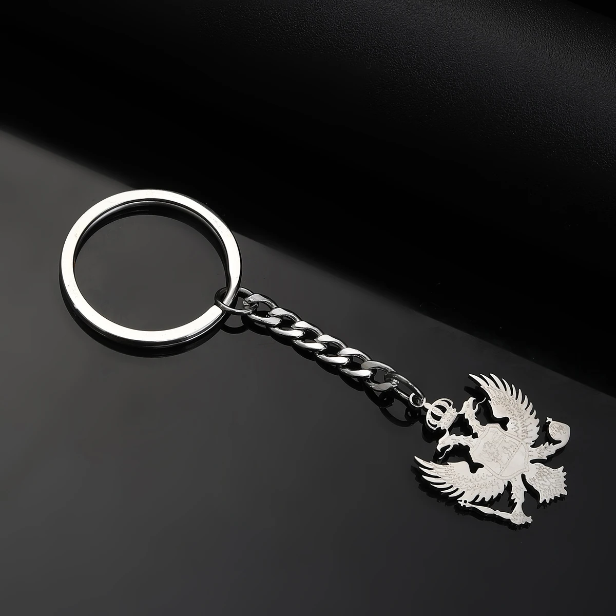 Stainless Steel Montenegro Eagle Pendant Keychain With Cross for Women Girls Jewelry