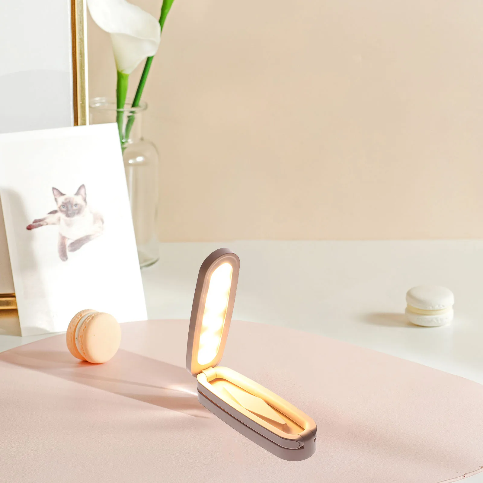 

Led Desk Lamp Foldable Rechargeable Touch Control Adjustable Brightness Color Temperature Study Reading Bedroom Night Light Usb