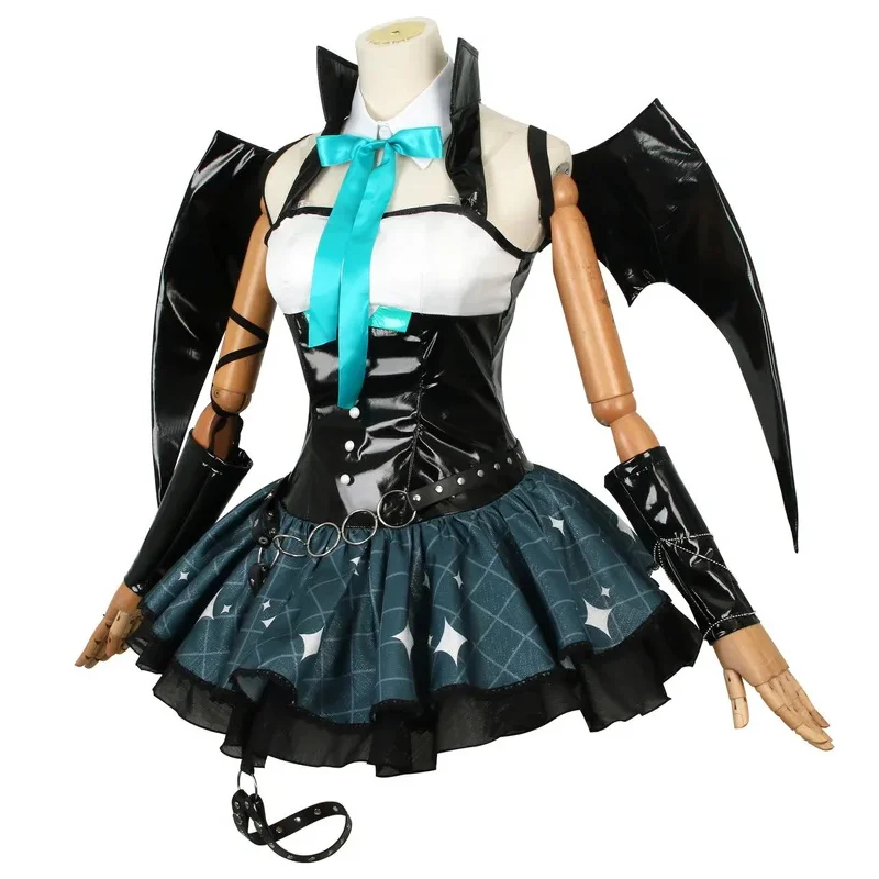 Demon Miku Косплей Rascal Костюм Miku X Rascal Little Devil Хэллоуин Miku Villains Rascal Fanart Rasukaru Наряды Miku Косплей