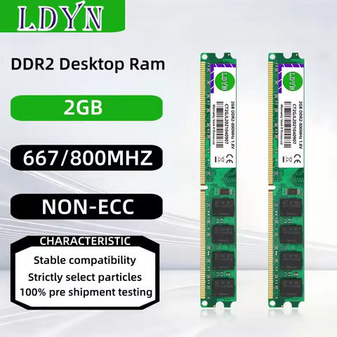 Desktop ram memory DDR2 2GB 4GB 667 800MHZ PC2 5300 6400 DIMM 1.8v 240pin 2rx8 NON-ECC Unbuffered Memories ram
