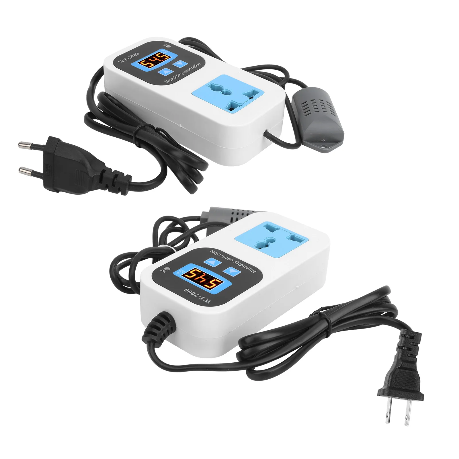 جهاز التحكم الرقمي في الرطوبة ترطيب مقبس إزالة الرطوبة 0% ~ 99% RH WT2000 جهاز التحكم في الرطوبة مقبس الرطوبة