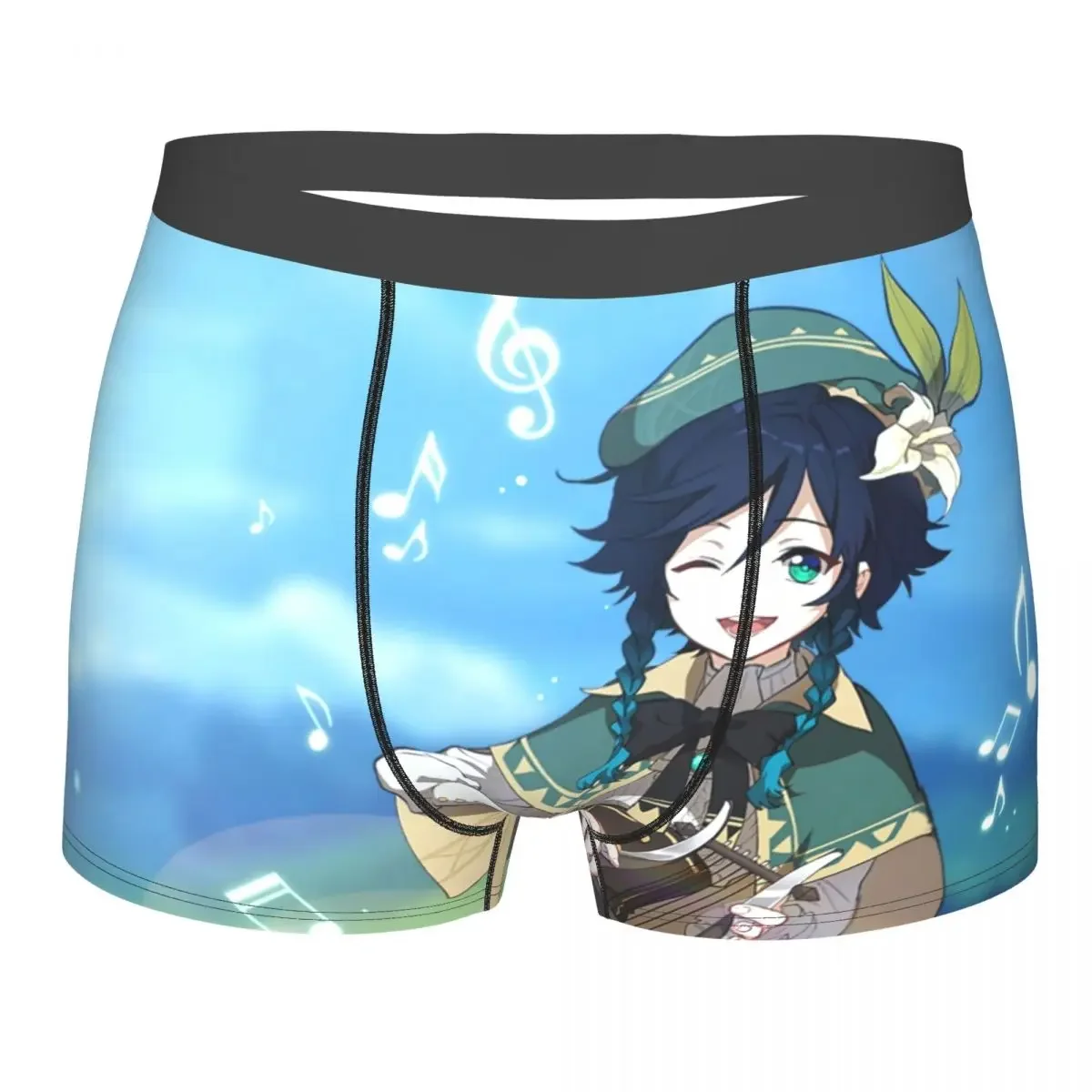 

Venti Song Genshin Impact Game Paimon Underpants Breathbale Panties Man Underwear Ventilate Shorts Boxer Briefs