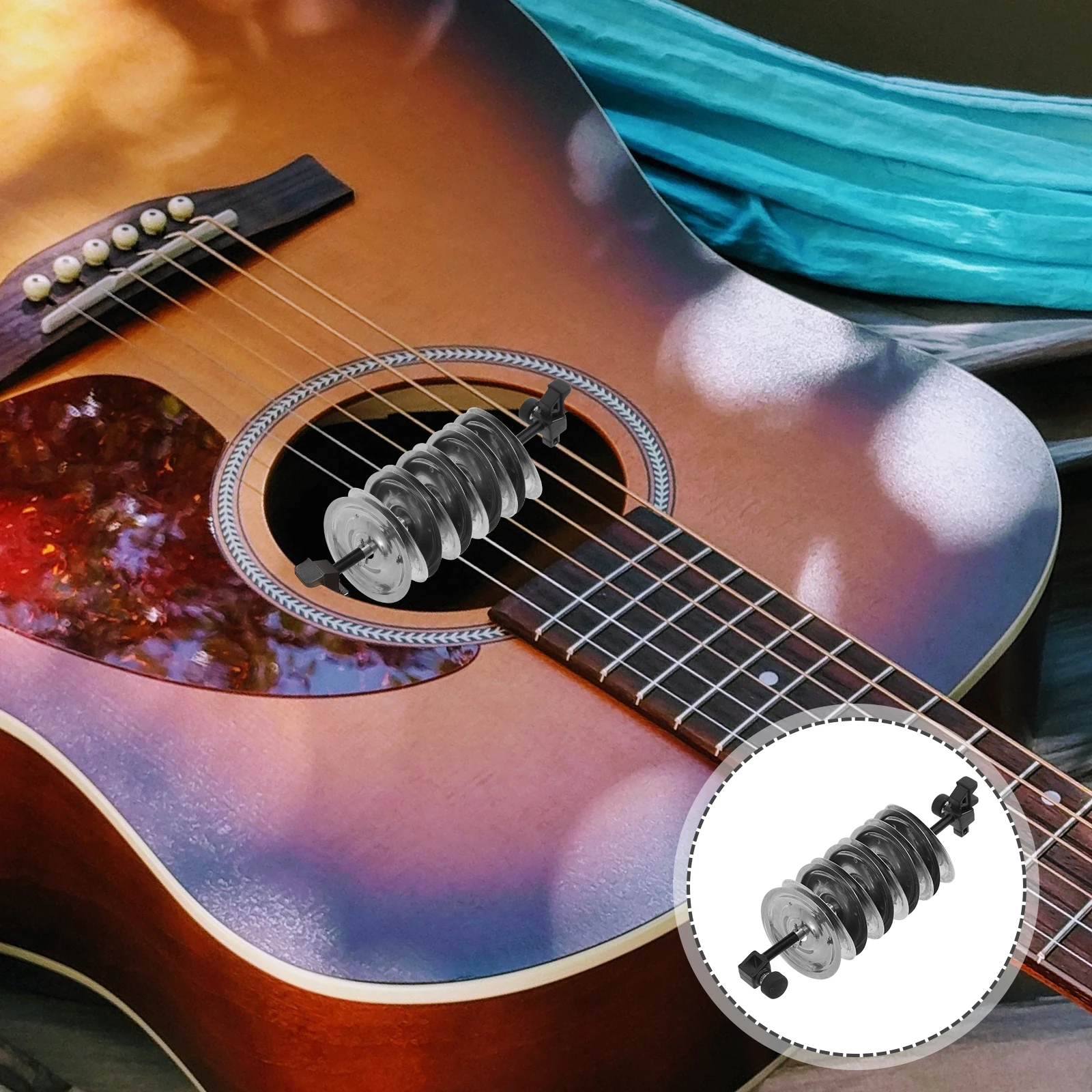 

Guitar Ringtone Soundhole Cover Musical Instrument Accessories Ballad Supply Silver Acoustic