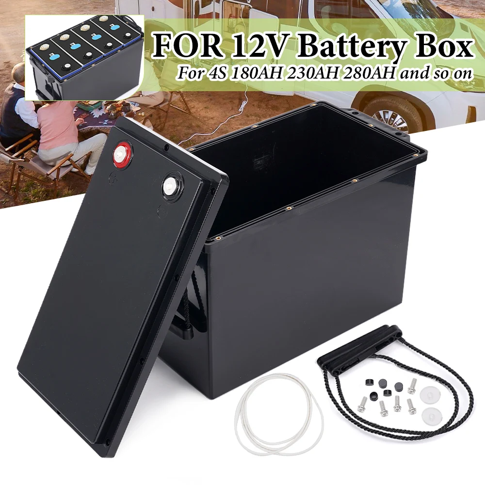 Battery Storage Box IP67 Waterproof Empty ABS Plastic For 230Ah 280Ah Lithium Battery Protection Case For RV Yacht Solar Outdoor
