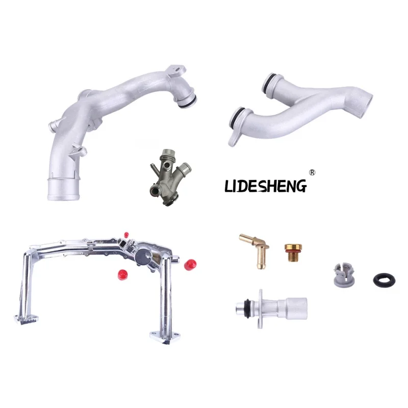 Tubo colector de calentador de manguera de agua de aluminio con Sensor para Jaguar XF XE XJ Land Rover Range Sport LR4 V6